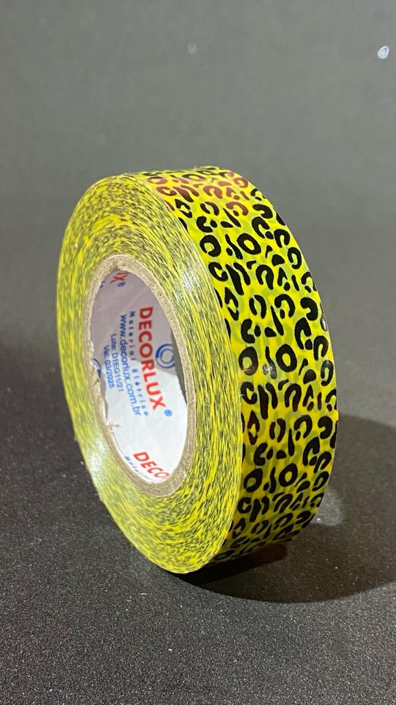 Fita amarela oncinha preta