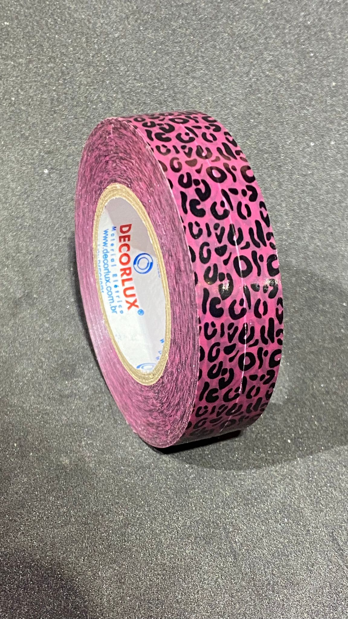 Fita oncinha preto/rosa